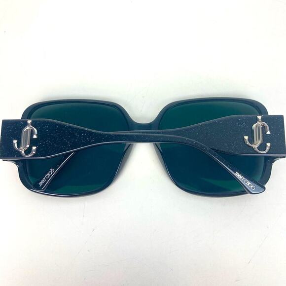 NWT * JIMMY CHOO Polarized Square Black Sunglasses - Picture 7 of 16